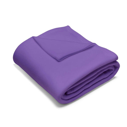 Cozy Throw for Kids purple fleece blanket folded soft lightweight throw for kids bed or playroom