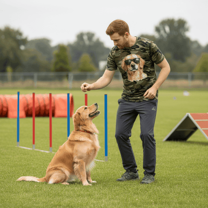 Golden Retriever Camo Tee - Cool Dog with Sunglasses - Purrfect Pet Haven