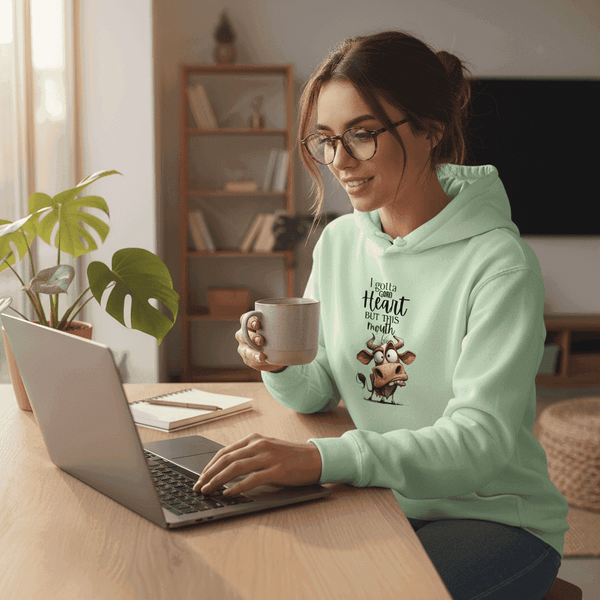 Funny Cow Hoodie - Good Heart But This Mouth Sweatshirt - Purrfect Pet Haven