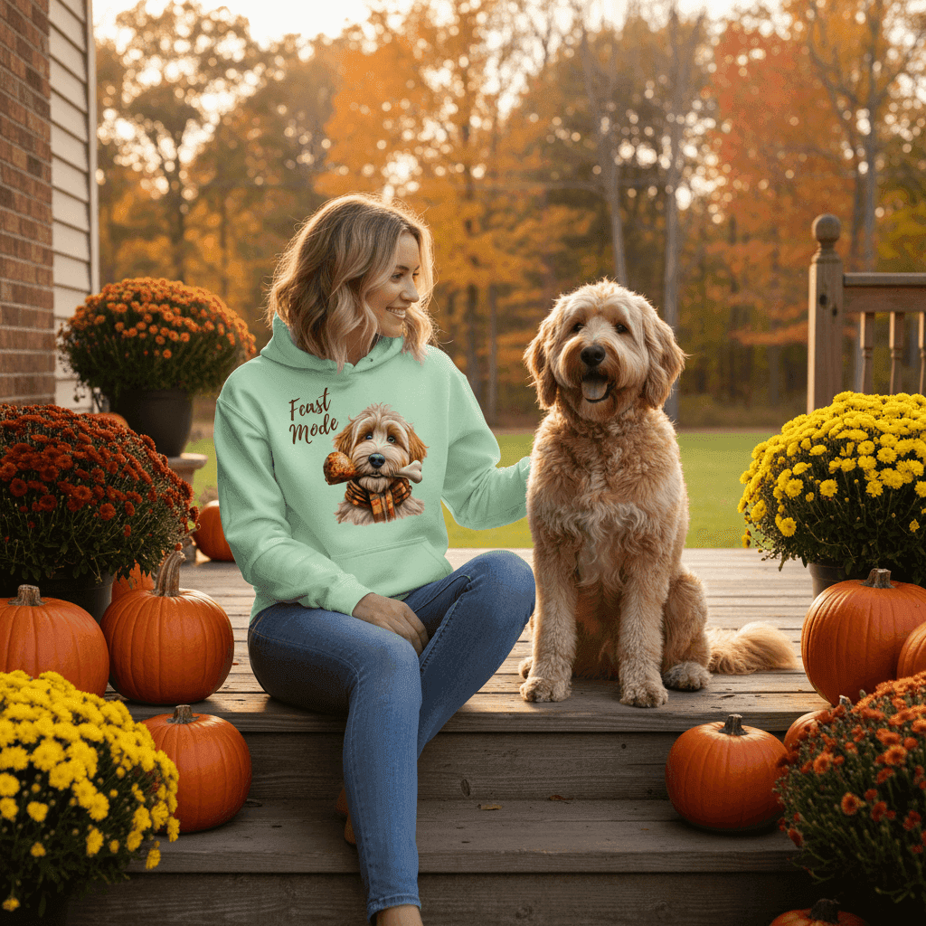 Goldendoodle Turkey Hoodie - Thanksgiving Dog Lover Sweatshirt - Purrfect Pet Haven