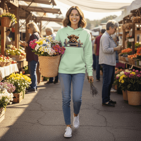 Highland Cow Hoodie with Fluffy Design for Farm Lovers - Purrfect Pet Haven