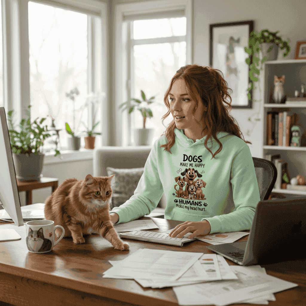 Humans Hurt My Head Hoodie - Funny Pet Lover Sweatshirt - Purrfect Pet Haven