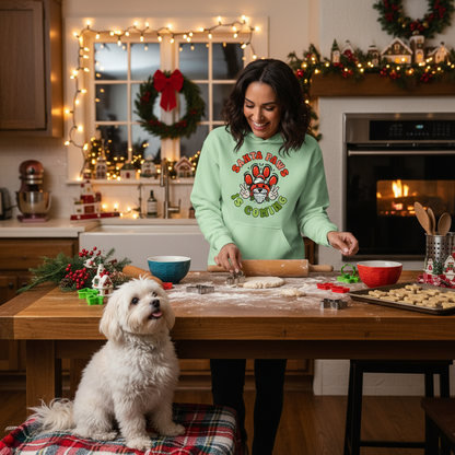 Mint Green Santa Paws Deuces Hoodie Christmas Lifestyle