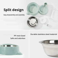 Wefulfil automatic pet water fountain split design with mint PP resin bowl and stainless steel inner bowl