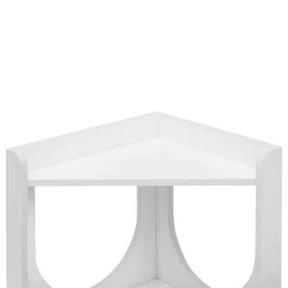 Wefulfil modern cat furniture tower in white corner design for stylish pet spaces