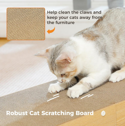 Wefulfil robust cat scratching board to help clean claws and protect furniture for Multi-Hole Fun Cat Tunnel