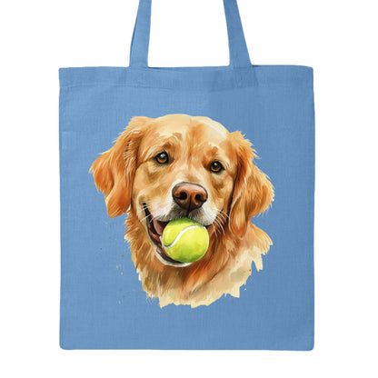 Golden Retriever Tote Bag with Tennis Ball Design - Purrfect Pet Haven