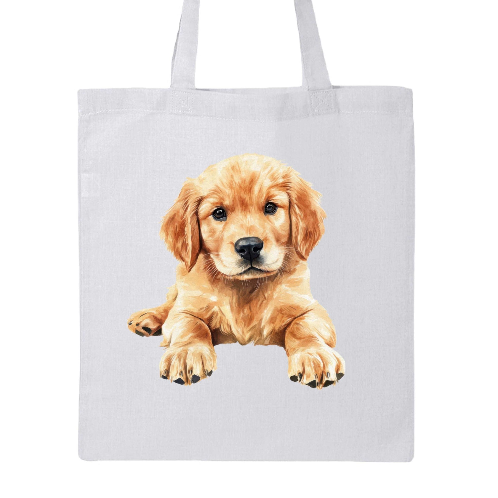 Golden Retriever Puppy Tote Bag - Adorable Baby Dog Canvas - Purrfect Pet Haven