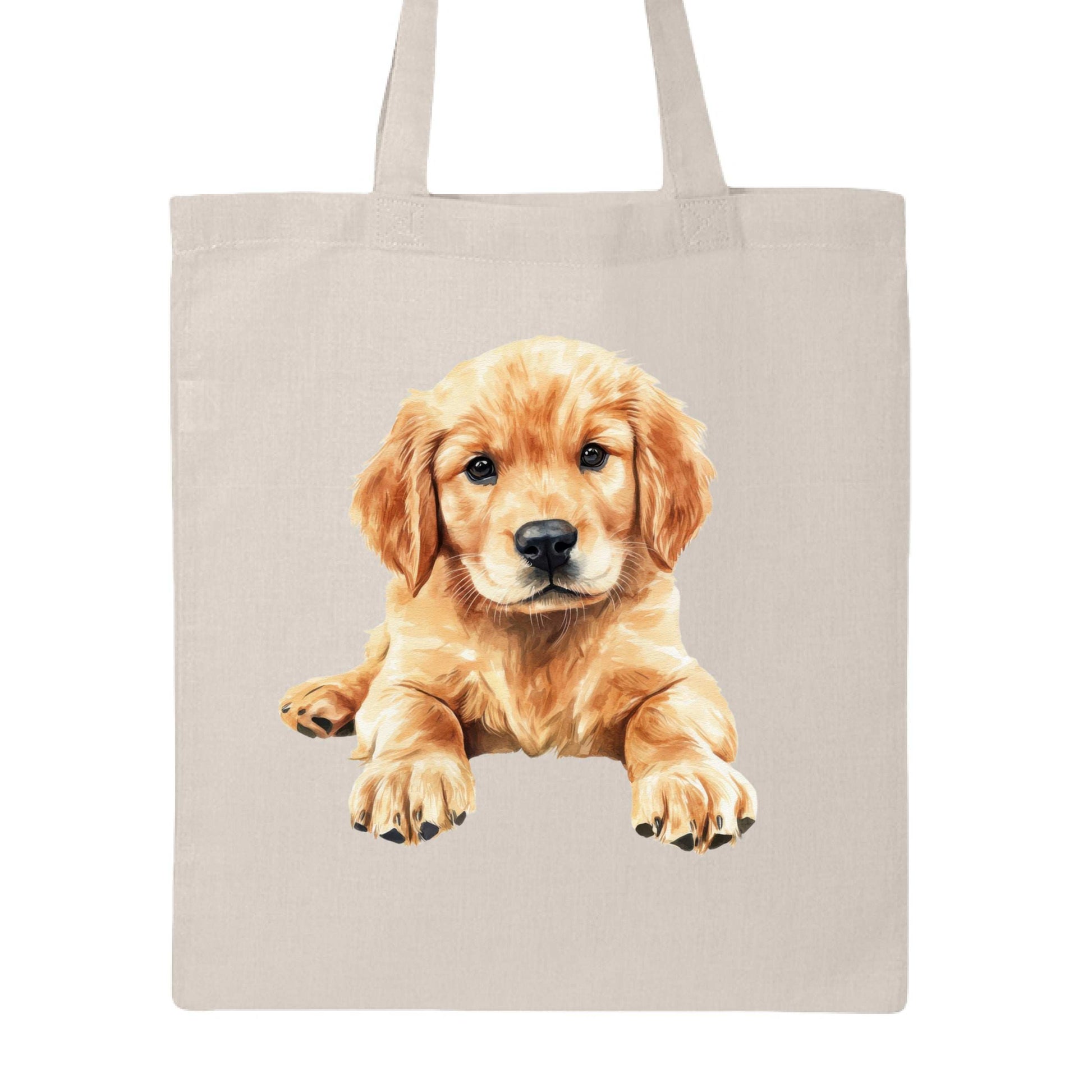 Golden Retriever Puppy Tote Bag - Adorable Baby Dog Canvas - Purrfect Pet Haven