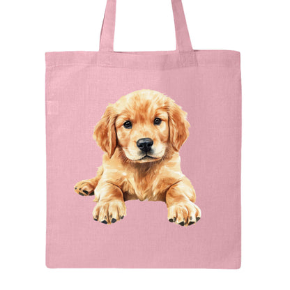Golden Retriever Puppy Tote Bag - Adorable Baby Dog Canvas - Purrfect Pet Haven