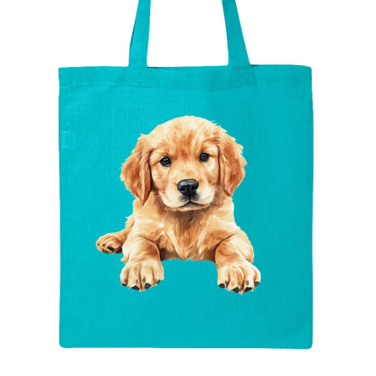 Golden Retriever Puppy Tote Bag - Adorable Baby Dog Canvas - Purrfect Pet Haven