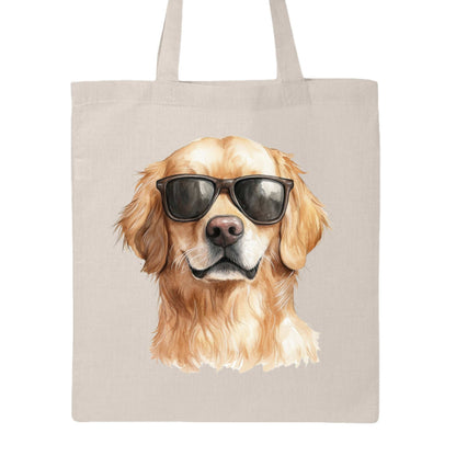 Golden Retriever Sunglasses Tote Bag - Cool Dog Canvas - Purrfect Pet Haven