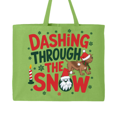 Dashing Through the Snow Holiday Tote for Dog Lovers - Canvas - Purrfect Pet Haven