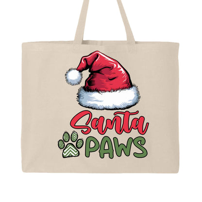 Santa Paws Holiday Tote with Santa Hat for Dog Lovers - Purrfect Pet Haven