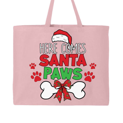 Santa Paws Holiday Tote with Festive Paw Prints for Dogs - Purrfect Pet Haven
