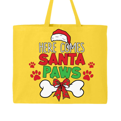 Santa Paws Holiday Tote with Festive Paw Prints for Dogs - Purrfect Pet Haven