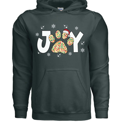 Joy Paw Hoodie - Festive Christmas Pet Lover Sweatshirt - Purrfect Pet Haven