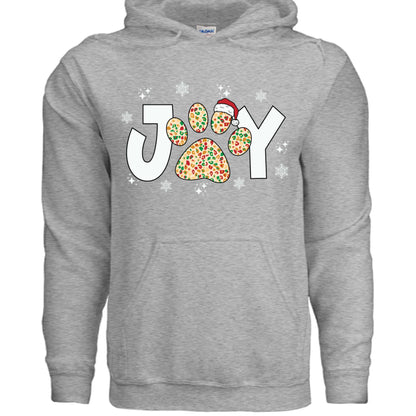 Joy Paw Hoodie - Festive Christmas Pet Lover Sweatshirt - Purrfect Pet Haven