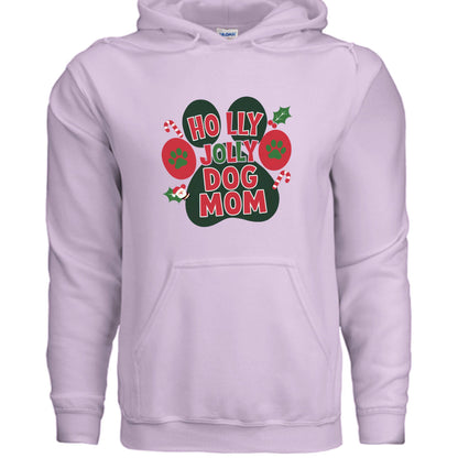 Holly Dog Mom Hoodie - Festive Christmas Pet Lover Gift - Purrfect Pet Haven