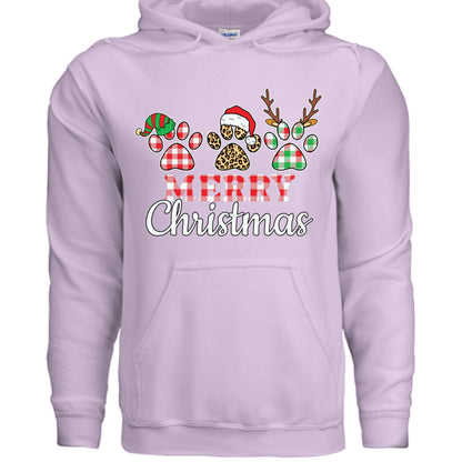 Merry Paws Hoodie - Cute Christmas Pet Lover Sweatshirt - Purrfect Pet Haven