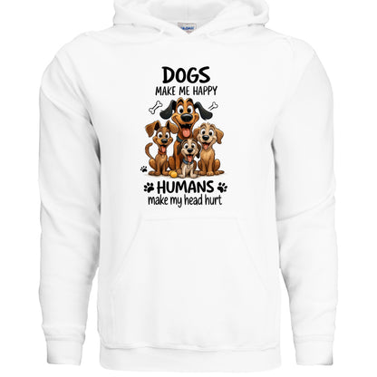 Humans Hurt My Head Hoodie - Funny Pet Lover Sweatshirt - Purrfect Pet Haven