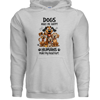 Humans Hurt My Head Hoodie - Funny Pet Lover Sweatshirt - Purrfect Pet Haven