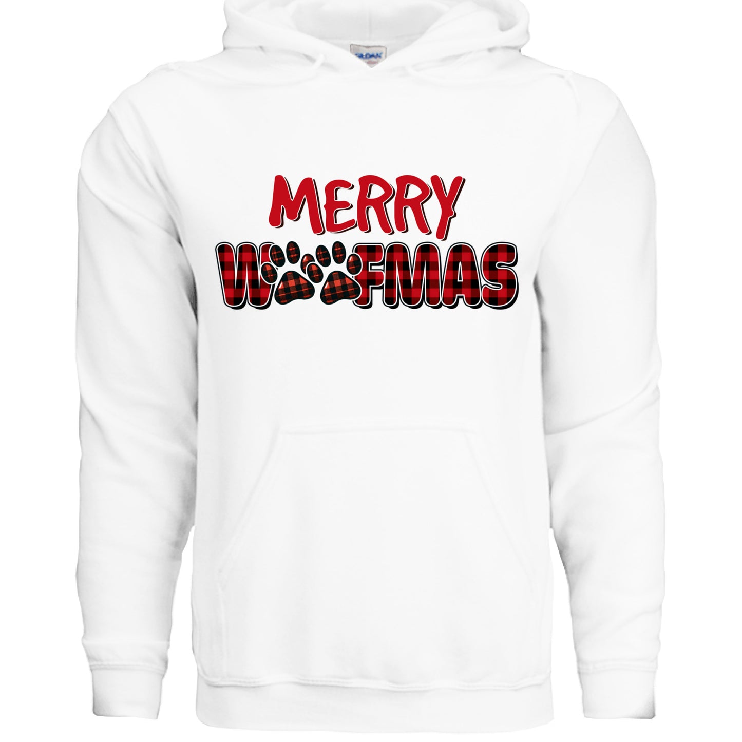 Plaid Woofmas Hoodie - Festive Christmas Dog Lover Gift - Purrfect Pet Haven