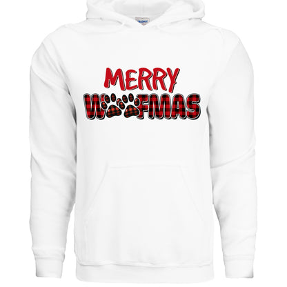 Plaid Woofmas Hoodie - Festive Christmas Dog Lover Gift - Purrfect Pet Haven