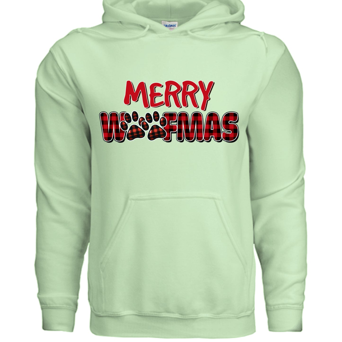 Plaid Woofmas Hoodie - Festive Christmas Dog Lover Gift - Purrfect Pet Haven