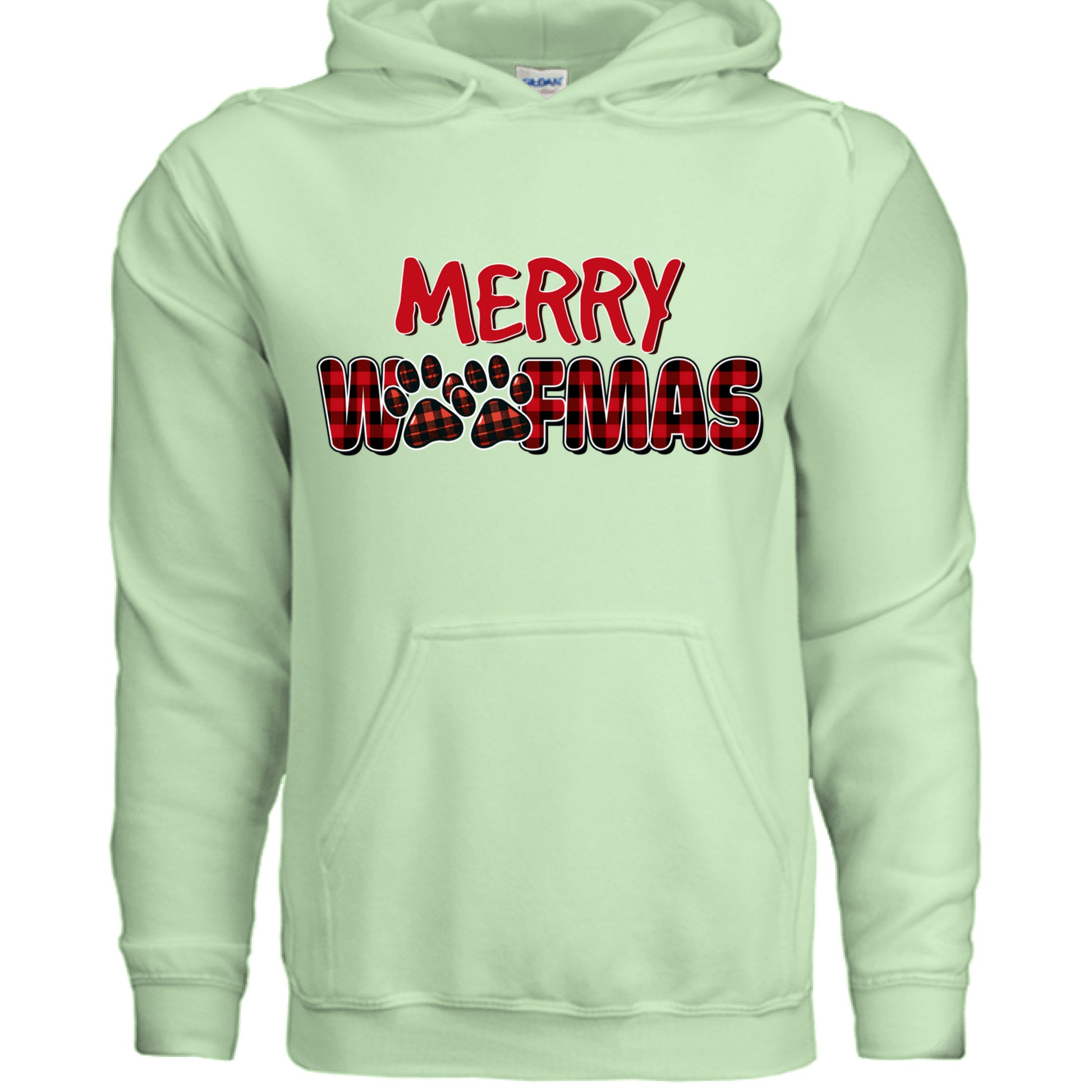 Plaid Woofmas Hoodie - Festive Christmas Dog Lover Gift - Purrfect Pet Haven