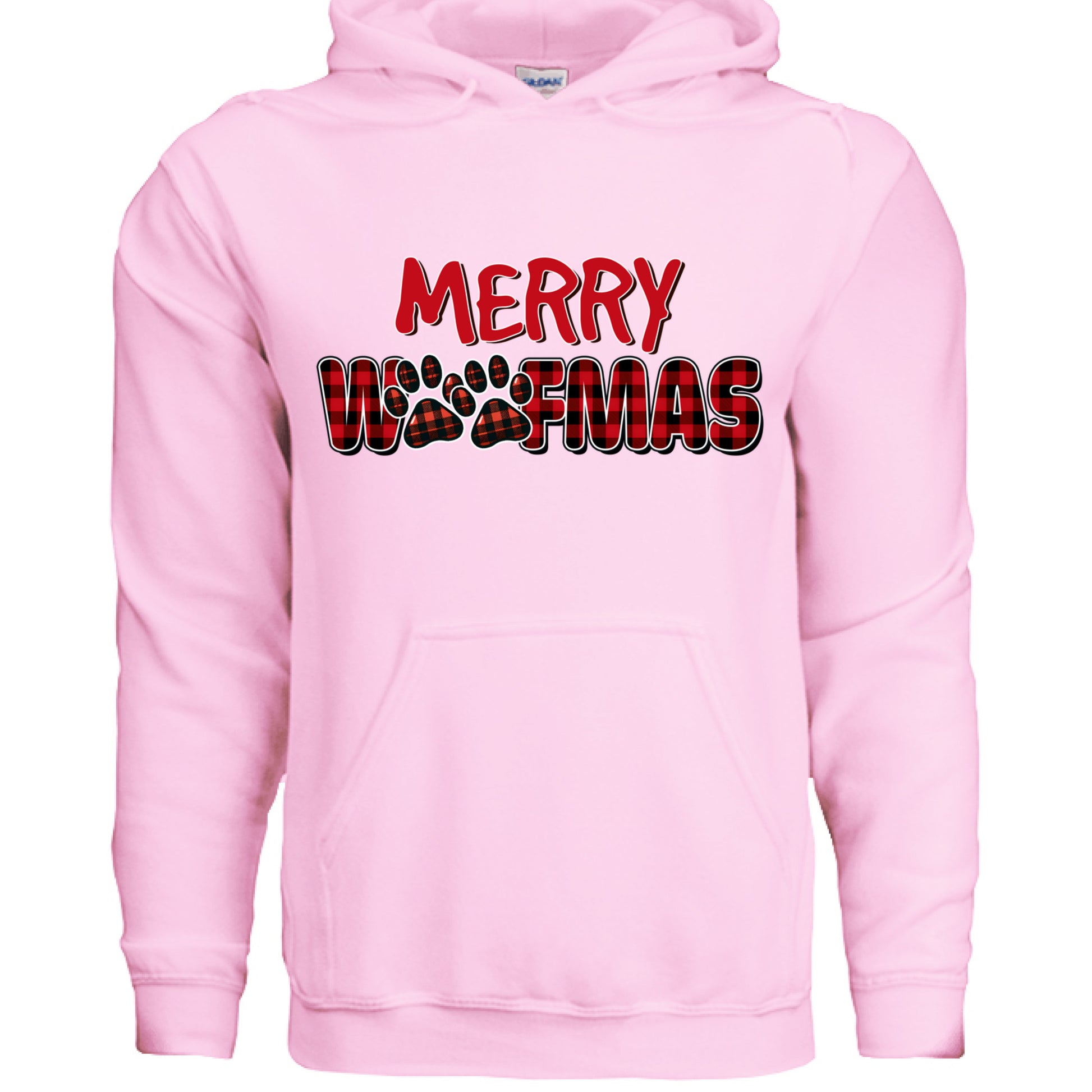 Plaid Woofmas Hoodie - Festive Christmas Dog Lover Gift - Purrfect Pet Haven