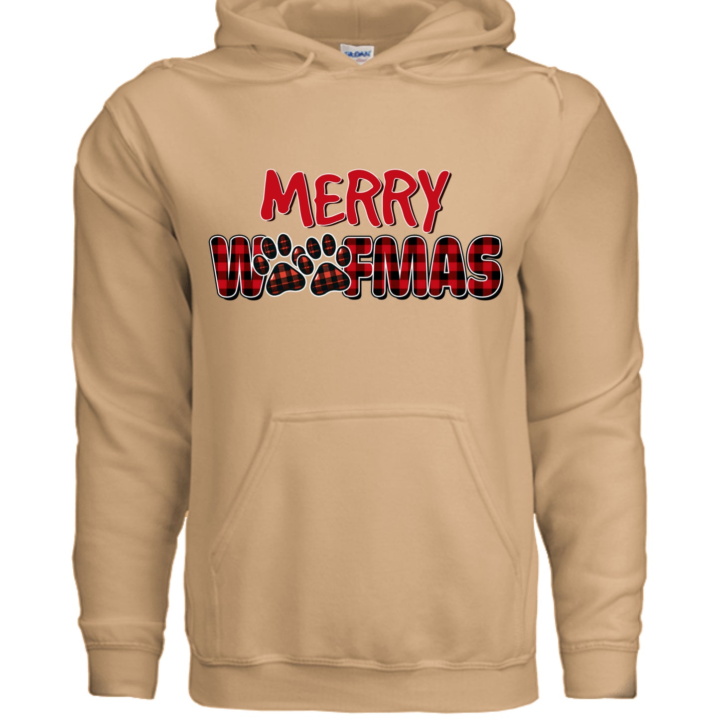 Plaid Woofmas Hoodie - Festive Christmas Dog Lover Gift - Purrfect Pet Haven