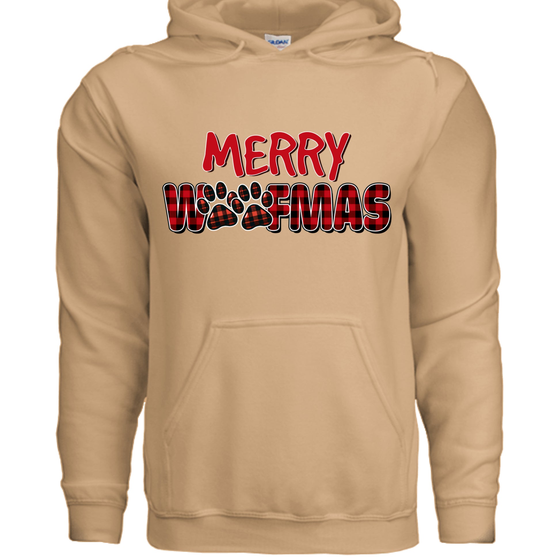 Plaid Woofmas Hoodie - Festive Christmas Dog Lover Gift - Purrfect Pet Haven