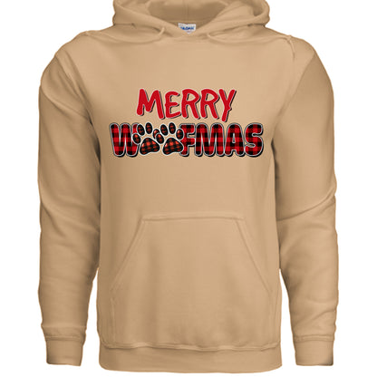 Plaid Woofmas Hoodie - Festive Christmas Dog Lover Gift - Purrfect Pet Haven