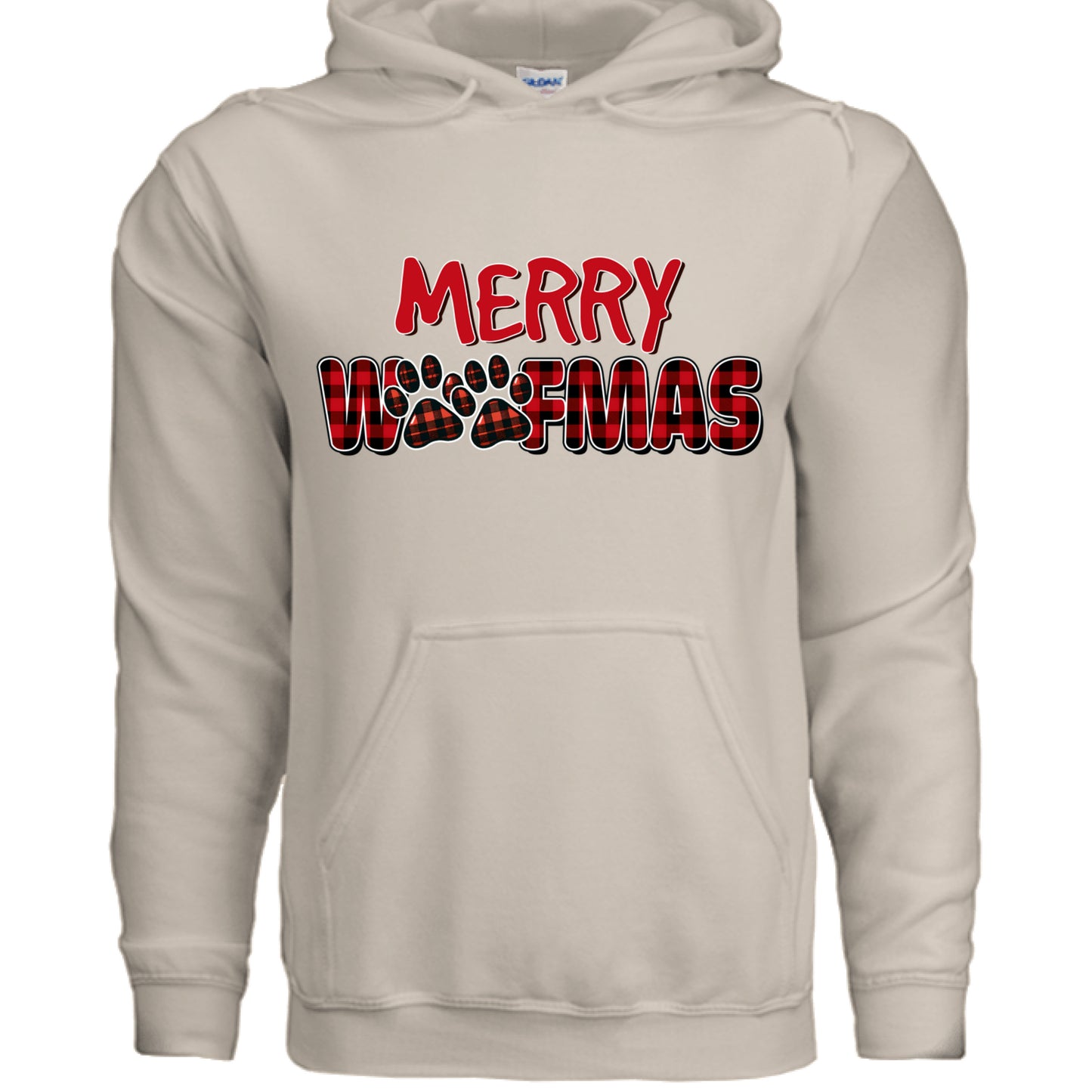 Plaid Woofmas Hoodie - Festive Christmas Dog Lover Gift - Purrfect Pet Haven