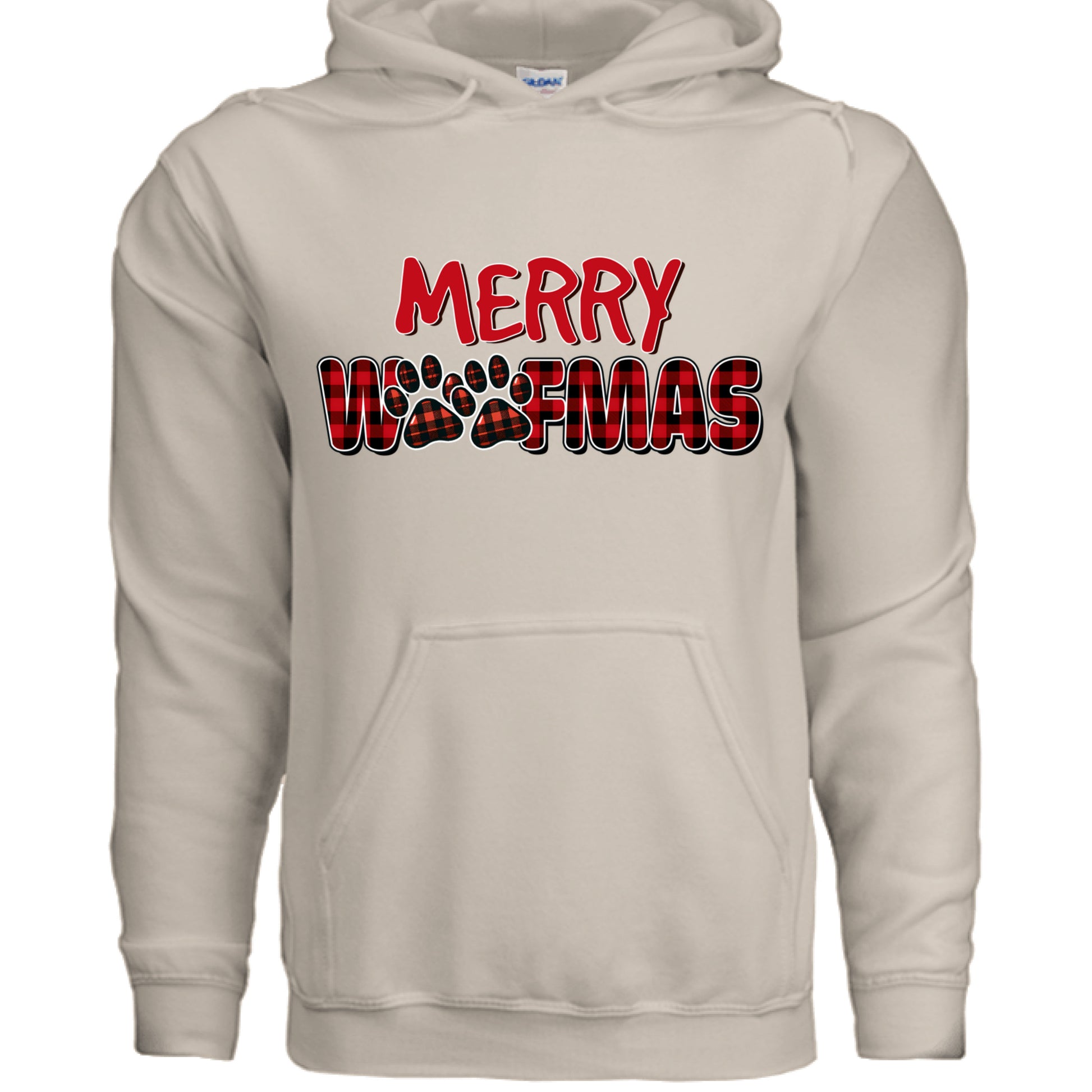 Plaid Woofmas Hoodie - Festive Christmas Dog Lover Gift - Purrfect Pet Haven