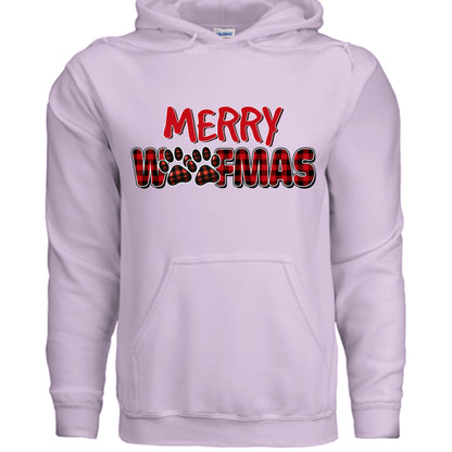 Plaid Woofmas Hoodie - Festive Christmas Dog Lover Gift - Purrfect Pet Haven