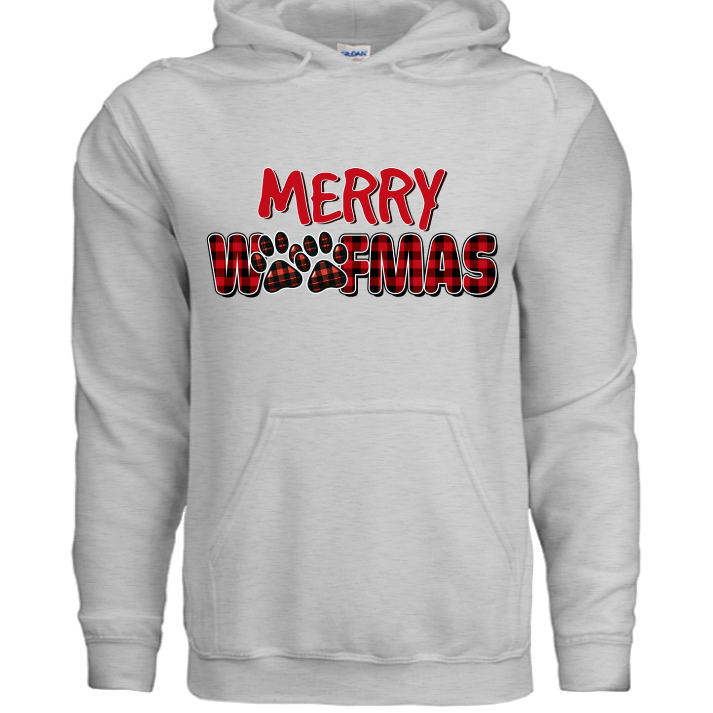 Plaid Woofmas Hoodie - Festive Christmas Dog Lover Gift - Purrfect Pet Haven