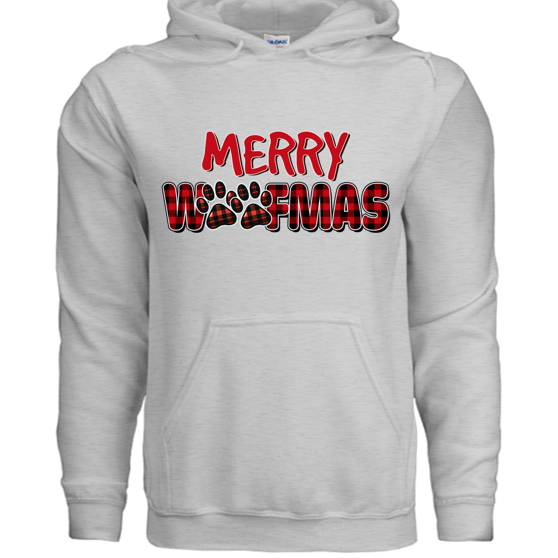 Plaid Woofmas Hoodie - Festive Christmas Dog Lover Gift - Purrfect Pet Haven
