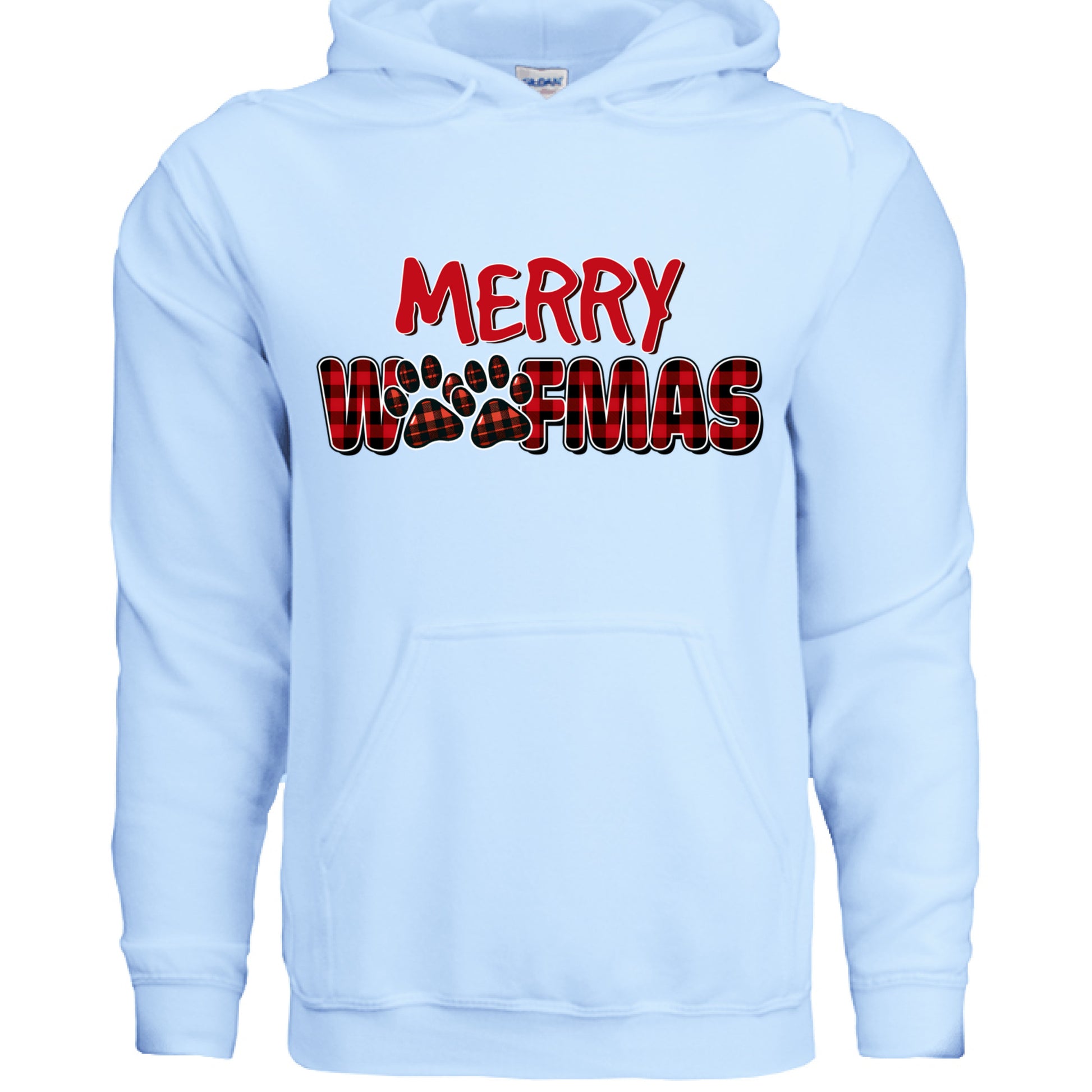 Plaid Woofmas Hoodie - Festive Christmas Dog Lover Gift - Purrfect Pet Haven