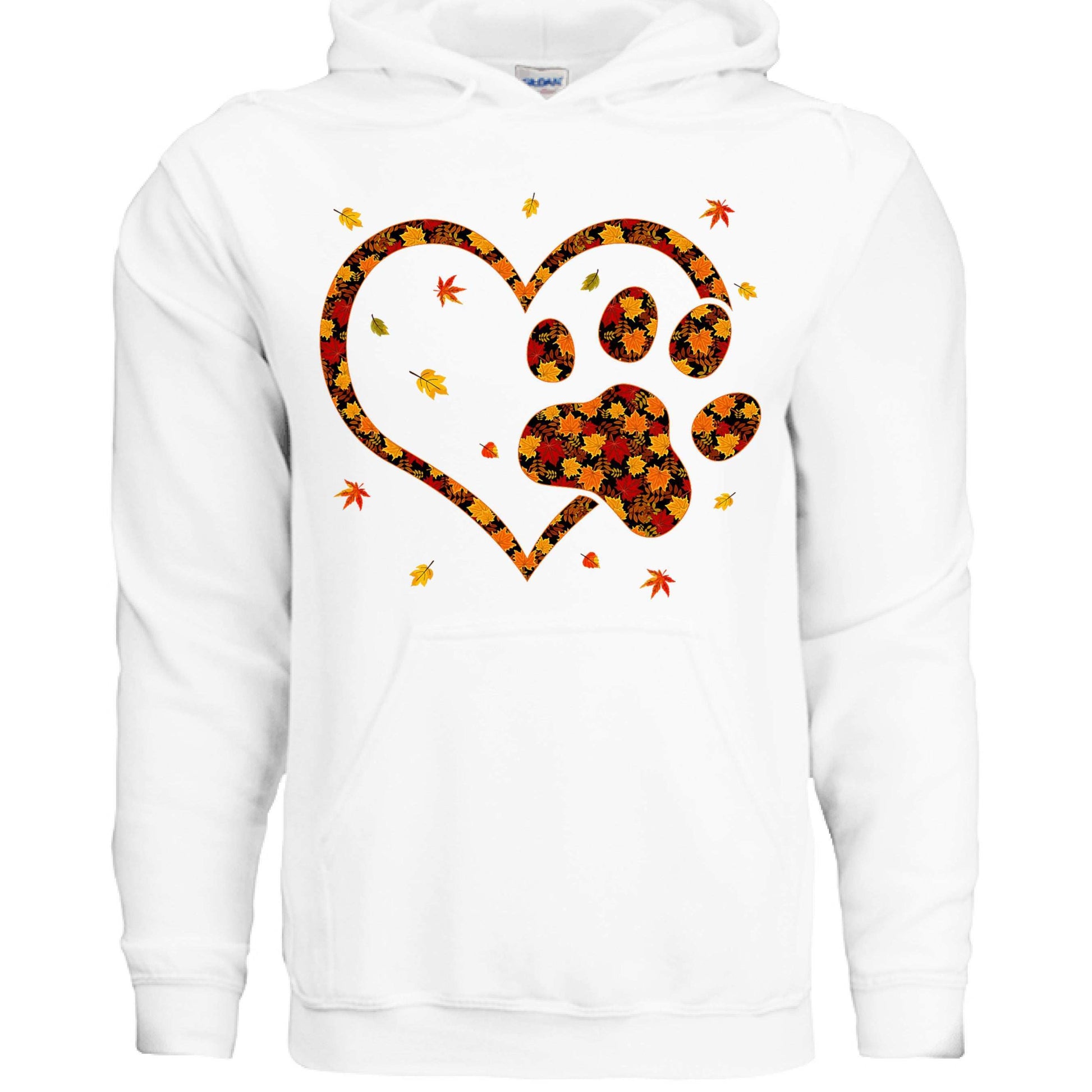Heart & Paw Fall Hoodie - Autumn Dog Lover Sweatshirt - Purrfect Pet Haven
