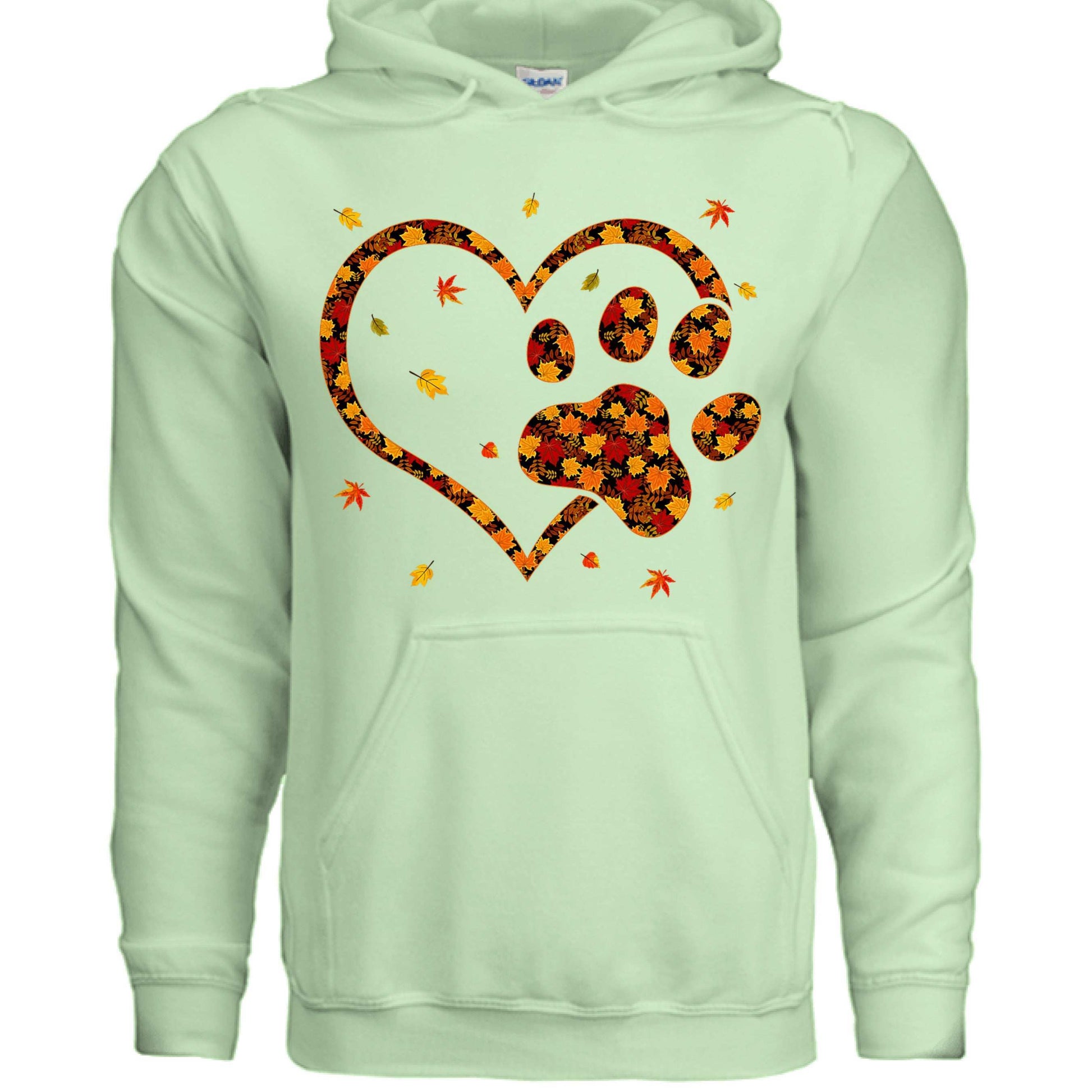 Heart & Paw Fall Hoodie - Autumn Dog Lover Sweatshirt - Purrfect Pet Haven