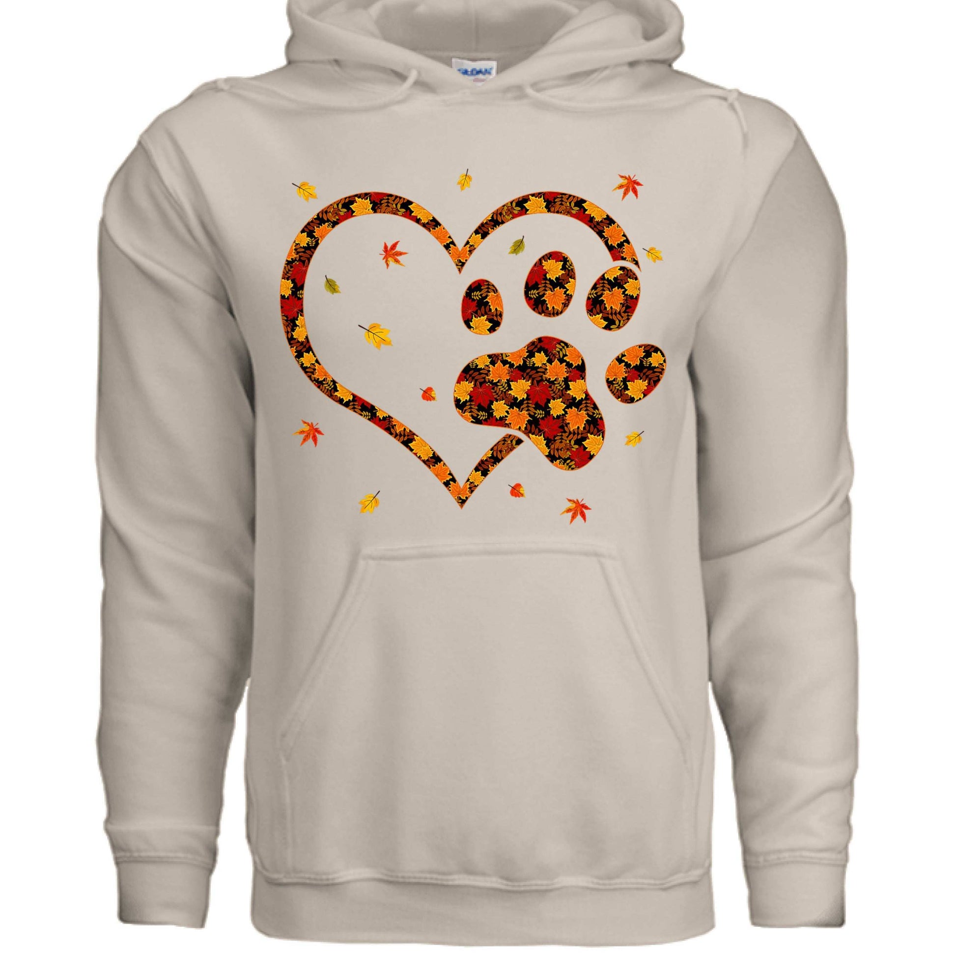 Heart & Paw Fall Hoodie - Autumn Dog Lover Sweatshirt - Purrfect Pet Haven