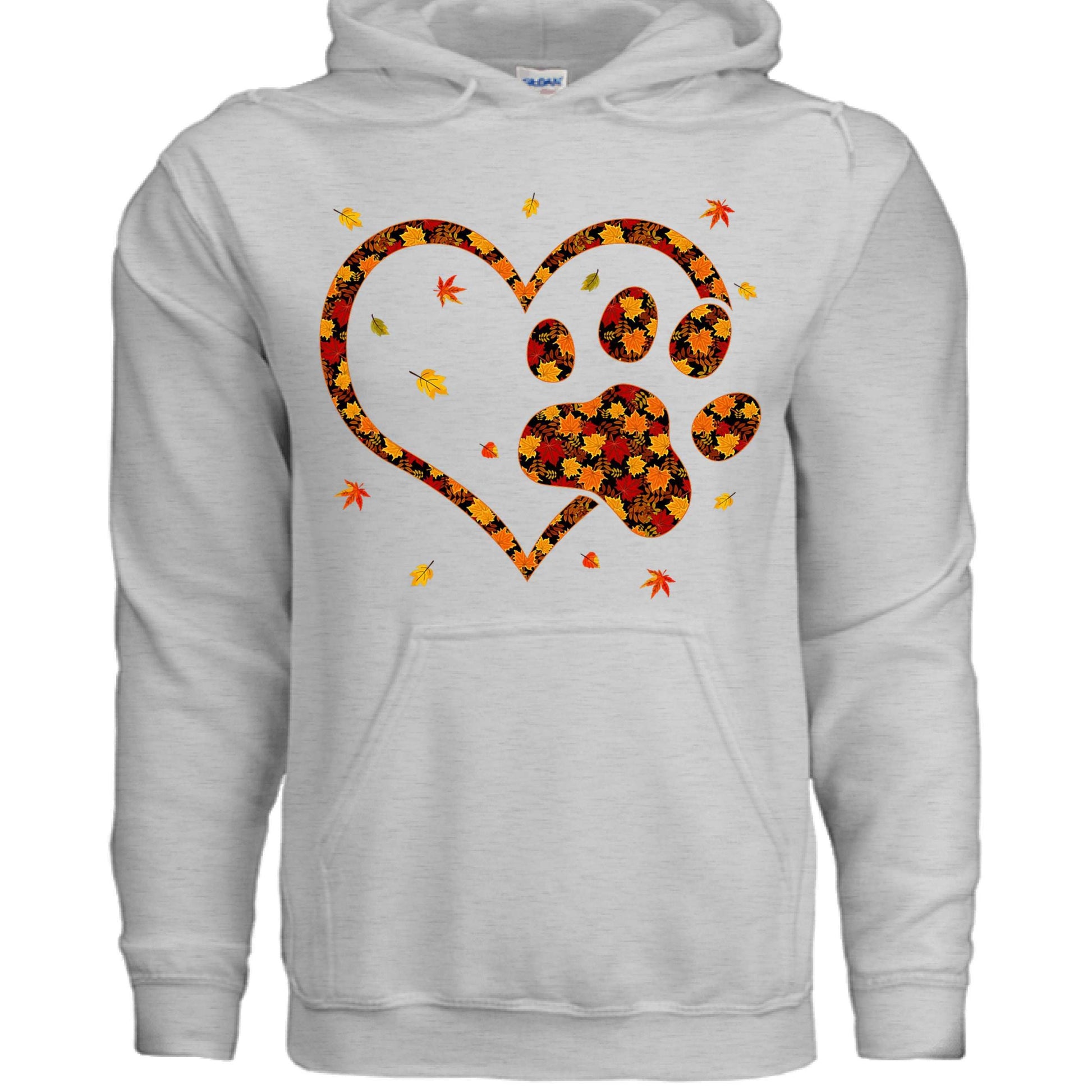 Heart & Paw Fall Hoodie - Autumn Dog Lover Sweatshirt - Purrfect Pet Haven