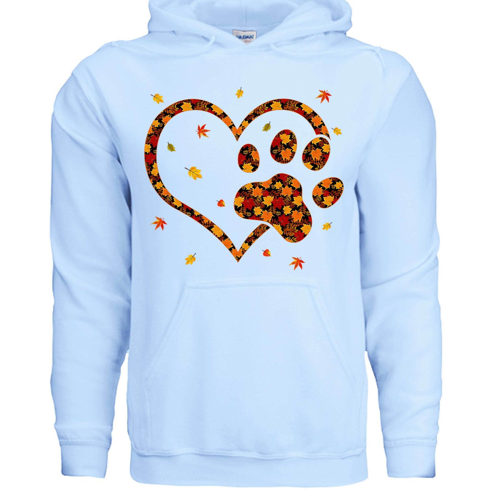 Heart & Paw Fall Hoodie - Autumn Dog Lover Sweatshirt - Purrfect Pet Haven