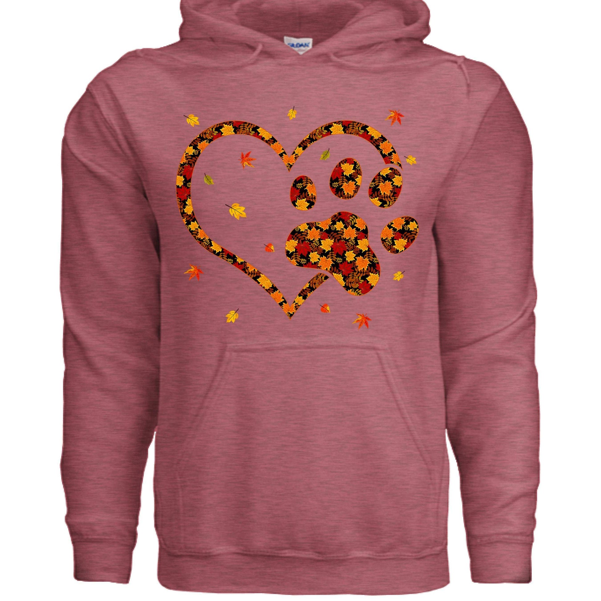 Heart & Paw Fall Hoodie - Autumn Dog Lover Sweatshirt - Purrfect Pet Haven
