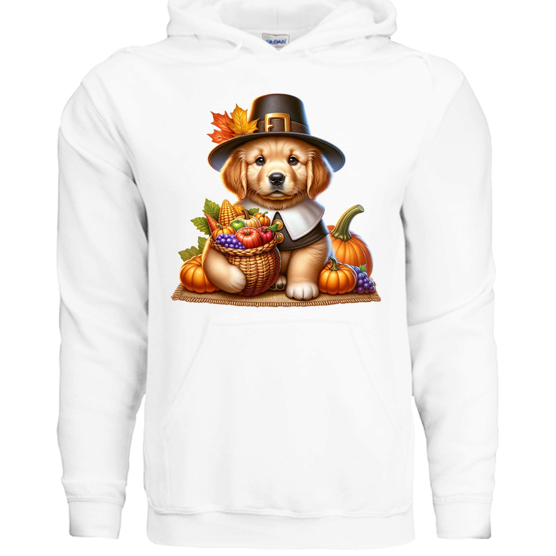 Golden Retriever Thanksgiving Hoodie - Puppy Turkey Hat Sweatshirt - Purrfect Pet Haven