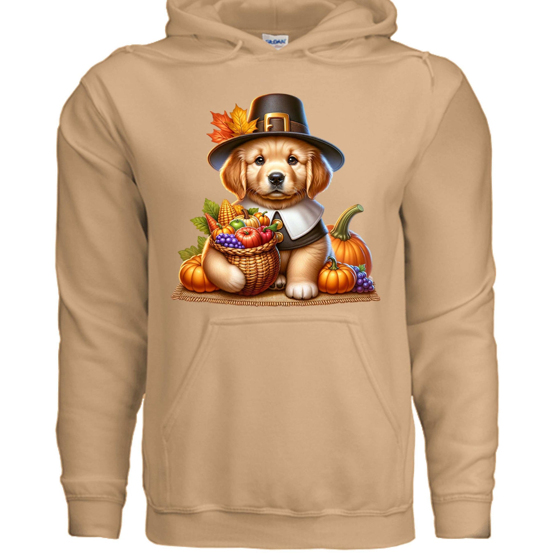 Golden Retriever Thanksgiving Hoodie - Puppy Turkey Hat Sweatshirt - Purrfect Pet Haven