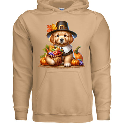 Golden Retriever Thanksgiving Hoodie - Puppy Turkey Hat Sweatshirt - Purrfect Pet Haven