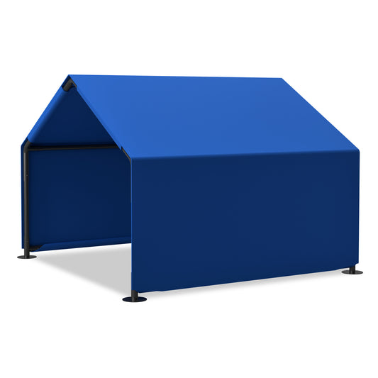 Wefulfil blue Outdoor Waterproof Dog Shade with sturdy frame for pet protection from sun and rain